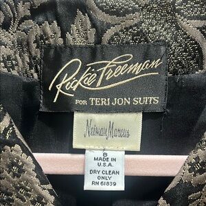 Rickie Freeman for Teri Jon Suits - Black and Gold-Neiman Marcus